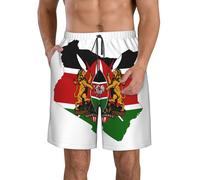 Traje de baño para hombre, secado rápido, bandera de Kenia, mapa, playa, pantalones cortos, trajes de baño, bandera de Madagascar, mapa 9, Bandera de Kenia Mapa 1, 3XL