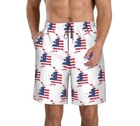 Traje de baño para hombre, secado rápido, mapa de la bandera de Alaska, pantalones cortos de playa, trajes de baño, mapa de la bandera de Alaska, talla 6, Mapa de la bandera de Alaska EE. UU. 8, XXL