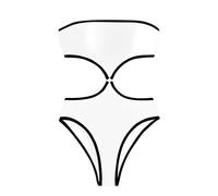 Traje de baño para mujer, 1 pieza, Colorblock, con diadema de corte push up. Ideal para un look moderno y una silueta refinada. Traje de baño para mujer de 1 pieza Colorblock Diadema, blanco, M
