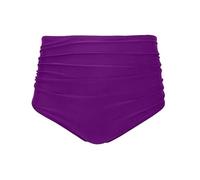 Traje de baño para mujer, esta parte inferior de bikini de cintura alta con efecto fruncido y cinturón elástico es perfecto para un mantenimiento óptimo y aspecto chic muy cómodo para la playa, morado