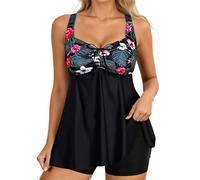 Traje de baño para mujer sexy, Tankini de gran tamaño traje de baño tankini elegante con top fluido y bajo corto ideal para el verano
