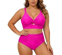 Traje De Baño para Mujer Sin Cintura Tankini con Grande Fruncido Caído Mango Gordita Arabe Verde Ultra Reductora Inferior Pareja 10 Lactantes Sueltas Conjuntos Sensuales Delante