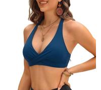 Traje de baño para mujer - Top de bikini para mujer, tejido suave, transpirable, lavable a máquina, antitranspirante, para mujer, piscina, playa, vacaciones, verano, comodidad duradera, Azul Marino88