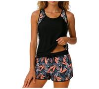 Traje De Baño para Mujeres Curvas Conjuntos De Tankini para Mujer Elegantes con Control Abdomen Traje Baño Dos Piezas Tankini Mujer Cintura Alta Conjunto Dos Piezas Deportivo