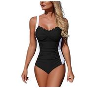 Traje De Baño para Mujeres Curvas Tankini Adelgazante para Mujer con Pantalones Cortos, Conjunto De Traje Baño Push Up Trajes Tankini Dos Piezas con Control Abdomen Mujer Verano Adelgazar