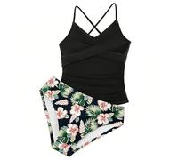 Traje de baño para niña de cintura alta para niños, push up, sexy, dikini, juego de dos piezas, traje de baño de dos piezas, traje de baño de 2026, ropa de playa, estilo de vida, control del abdomen