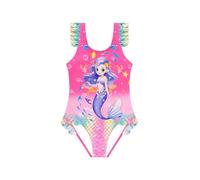 Traje de Baño para Niñas Bañador de Una Pieza con Volantes Traje de Baño Unicornio Ropa de Playa para Niñas de 2 a 14 Años (4-6 Years, LA733-Pink)