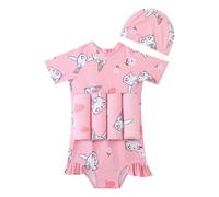 Traje De BañO para NiñAs BañAdor Enterizo Verano Secado RáPido DiseñO Una Swimsuit BañAdores con Falda Gorro NatacióN Bebé NiñA Natacion
