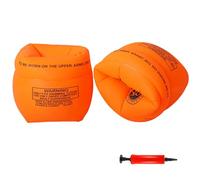 Traje De Baño para Niñas - Flotadores De Brazo para Natación para Niños Y Adultos Inflables De PVC con Bomba De Aire De Cortesía (Orange One Size)