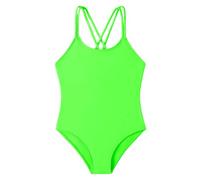 - Traje de baño para playas calientes, piscinas, baños de sol, UPF 50+, manga larga, con falda monocolor, 8-12 años, natación de verano, cómodo, elástico, fácil de limpiar, verde, 11-12 años