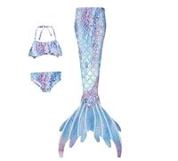 Traje de baño Piezas niña Conjunto Bikini con Estampado para Princesas pequeñas Edad 3 a 9 años (Light Purple, 9-10 Years)