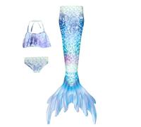 Traje De Baño Sirena para Niña Piscina en Verano y el Agua 3 Pieza Top con Tirantes Shorts Bikinis Adolescente Ropa Playa Secado Rápido Estampado Escamas Pez Adolescentes, niñas, Tankini