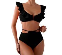 Traje de Baño Tallas Grandes para Mujer,Traje Dos Piezas Bra Playa Bikini Vikinis Swimwear Reductor Estampado Diseño Bandeau Moderno y Piscina Surf Natación Activa