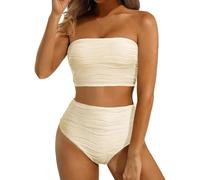 Traje de Baño Tallas Grandes para Mujer,Traje Dos Piezas Conjunto Bohemio Floral Bañador Verano Natación Bikini Braga Alta Talla Grande Ajustable Elegante Viajes#Z