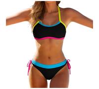 Traje De Baño Tankini Adelgazante para Mujer Traje De Baño Deportivo Dos Piezas para Mujer Tallas Grandes Conjunto Tankini Push Up Dos Piezas con Control Abdomen Cuello Alto