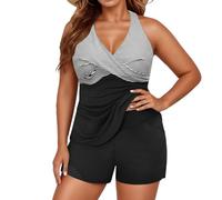 Traje de baño Tankini con Estampado Floral y Pantalones Cortos para niño Ropa de Playa de Dos Piezas para Nadar en Familia