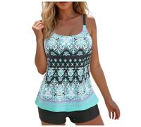 Traje De Baño Tankini para Mujer El Tankini Adelgazante del Traje De Baño del Bikini Empuja hacia Arriba El Sistema Bikini Las Mujeres Push Up Dos Piezas con Control Abdomen para Mujer Adelgazar