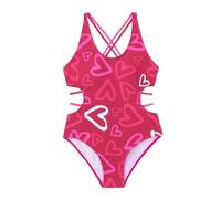 Traje de baño una Pieza para niña patrón Verano Batik Bikinis Adolescente Adolescentes Dibujos Animados Trikini Color Sólido Bañadores Niñas Pequeños Piscina Infantil