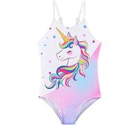 Traje de Baño una Pieza para Niña Unicornio, Bañador Arco Iris, para 5 Años Ropa para Nadar Playa Piscina Vacaciones