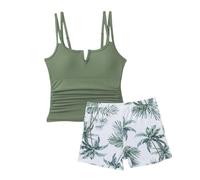 Traje de baño Verano para niñas, Top Bikini con Braguita a Juego, Bonito Traje Dos Piezas Estampado Tropical BañAdor Dos Piezas NiñA Deportivo Bikini Rosa K5e18
