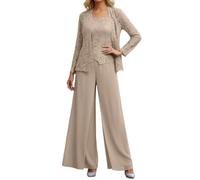 Traje de Boda para Mujer, Traje de Madrina para Boda, Pantalones Formales con Chaqueta, 3 Piezas, Elegante, Trajes de Ocio, Trajes de pantalón Transpirable