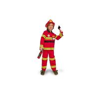 Traje de bombero rojo talla 116-128 cm