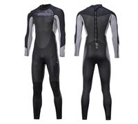 Traje de Buceo Traje de Neopreno 3,0 MM for Hombre y Mujer, Traje Buceo, Pesca submarina en Aguas Profundas, Snorkel, Surf, Conjunto una Pieza(MF302 Men BK GY,M)