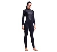 Traje de Buceo Traje de Neopreno 3,0 MM for Hombre y Mujer, Traje Buceo, Pesca submarina en Aguas Profundas, Snorkel, Surf, Conjunto una Pieza(LF302 Women Black,4XL)