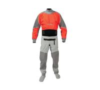 Traje de Buceo Unisex Adulto Traje seco de Kayak 3 Capas, Impermeable y Transpirable, for Hombre, con separadores látex en Cuello muñecas(Red,XL)