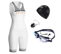Traje de Ciclismo para Mujer Acolchado de una Pieza Trisuit Bike Top Corto Diseño Sublimado Babero Corto Triatlón de Equipo Profesional con Gel Pad,Patrones Personalizables (TYP-2,L)