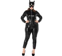 Traje de club de gran tamaño de piel patentada, mono de piel ajustado, traje de locomotora para fiesta de Halloween