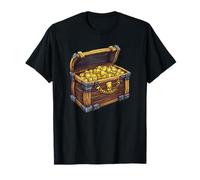 Traje de cofre del tesoro pirata dorado para piratas Camiseta