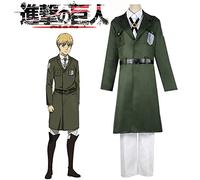 Traje de Cosplay de Anime, Juego de Disfraz de alas de la Libertad de la legión Scouting, Chaqueta Larga, Camisa y Pantalones, Eren Jaeger Mikasa Ackermann Cosplay Capa Uniforme Cuello Vertical