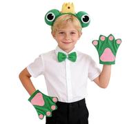 Traje de Cosplay Elegante Estilo Corte Inspirado en Animales de Dibujos Animados con Lazo para Eventos Temáticos (Dark Green3, One Size)