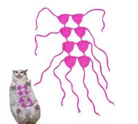 Traje de cosplay para gatos, traje de gato de ganchillo, ropa para mascotas con 8 sujetadores, accesorios de fotos creativos de lana hechos a mano, ropa de Cosplay anima