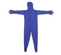 Traje de cromakey para Pantalla, Bodysuit de Clave Azul Oscuro para fotografía y producción de Video, Disfraz de Fondo de Estudio de Seda de Leche elástica con Cremallera Oculta (160cm)