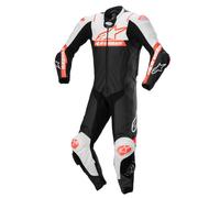 Alpinestars Missile V2 Ward Traje de cuero de moto de una pieza perforado, negro-blanco-rojo, tamaño 50 para Hombres
