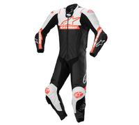 Traje de cuero Alpinestars Missile V2 Ward 1 pieza - negro/blanco/rojo flo...