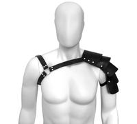 Traje de cuero feroz, Cool Stage Show debe elegir un disfraz de armadura única, arma de modelado de actuación escénica (negro)