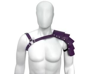 Traje de cuero feroz, Cool Stage Show debe elegir un disfraz de armadura única, arma de modelado de actuación escénica (morado)