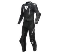 Traje de cuero Hombre Dainese LAGUNA SECA 5 2PCS Negro/Negro/Blanco