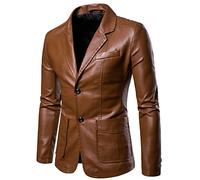 Traje de cuero para hombre, corte ajustado, lentejuelas, saco, discoteca, baile, fiesta, boutique, traje de hombre de 2 botones, ropa de calle, chaqueta para exteriores, primavera, otoño de los años