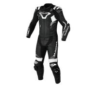 Macna Armadyl Traje de cuero de moto de dos piezas perforado, Negro/Blanco, Talla 60