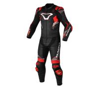 Macna Armadyl Traje de cuero de moto de dos piezas perforado, negro-blanco-rojo, tamaño 48 para Hombres