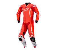 Alpinestars GP Tech V5 traje de cuero de motocicleta perforado de 1 pieza, Rojo/Blanco, Talla 50