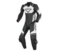 Macna Varshall Junior Traje de cuero de motocicleta de una pieza perforado para niños, negro-blanco, tamaño XS 140