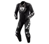 REV'IT! Mono de cuero para moto Hyperspeed 3 perforado Negro/Blanco Talla 46 Hombre