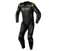 RST S-1, traje de cuero 1pcs. S male Negro/Gris/Amarillo Neón