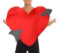 Traje de día de San Valentín - Fibra de poliéster 74x56.5cm | Traje de tela de corazón romántico rojo | Fun Adult Teen Cosplay Costume For Men Women Boys Girls Party Gathering Bar and Holiday