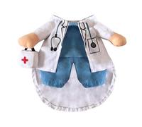 Traje de doctor para gatos - Traje de cosplay divertido para mascotas, uniforme de efecto tridimensional | Mejor disfraz de Halloween para gatos y animales pequeños, ropa veterinaria